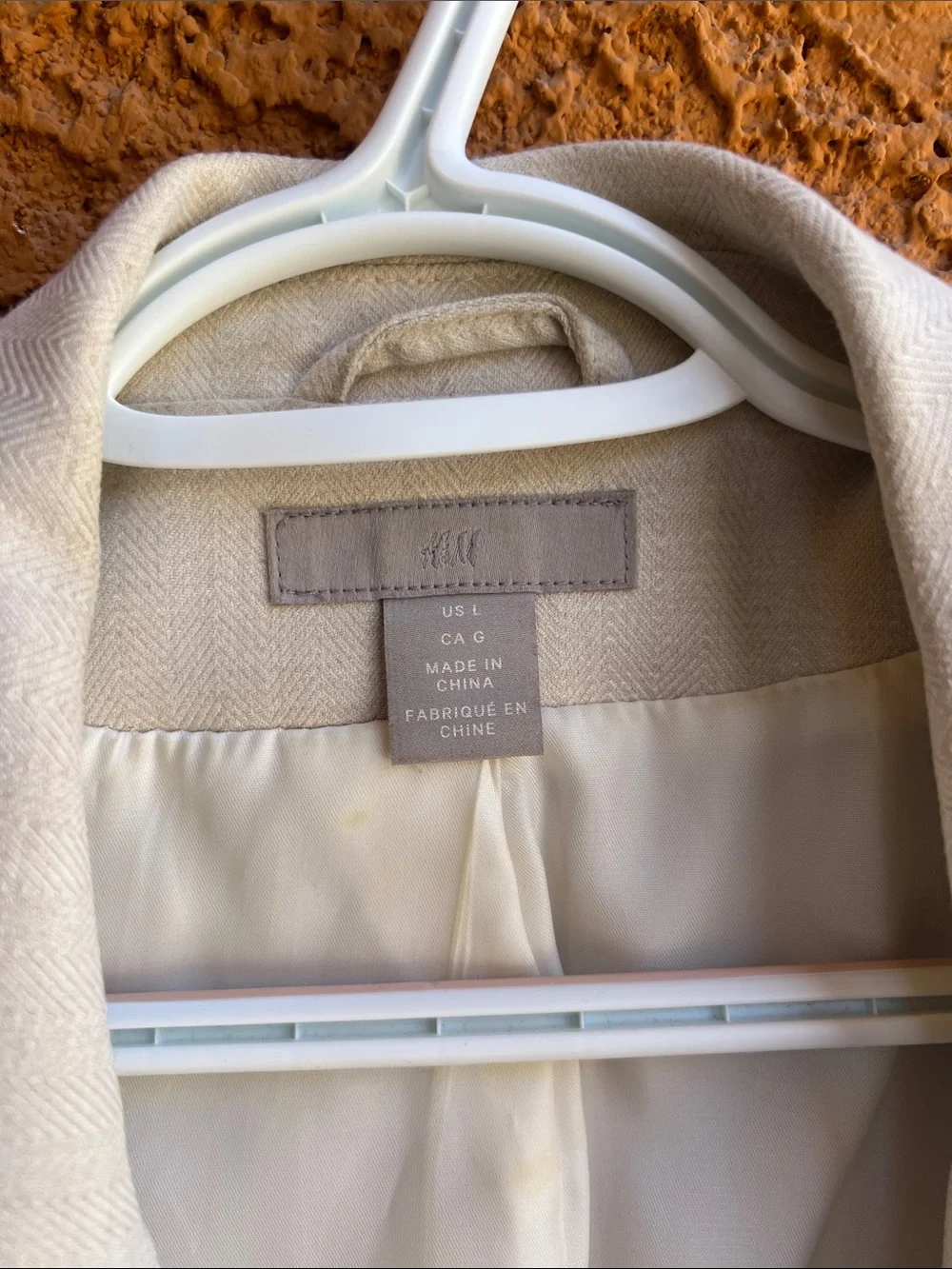 H&M Cream Open-Front Blazer